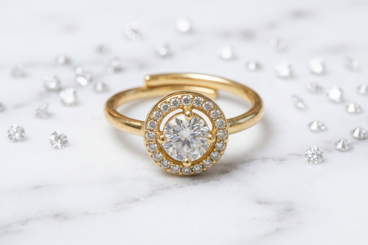 Anello circle cristallo