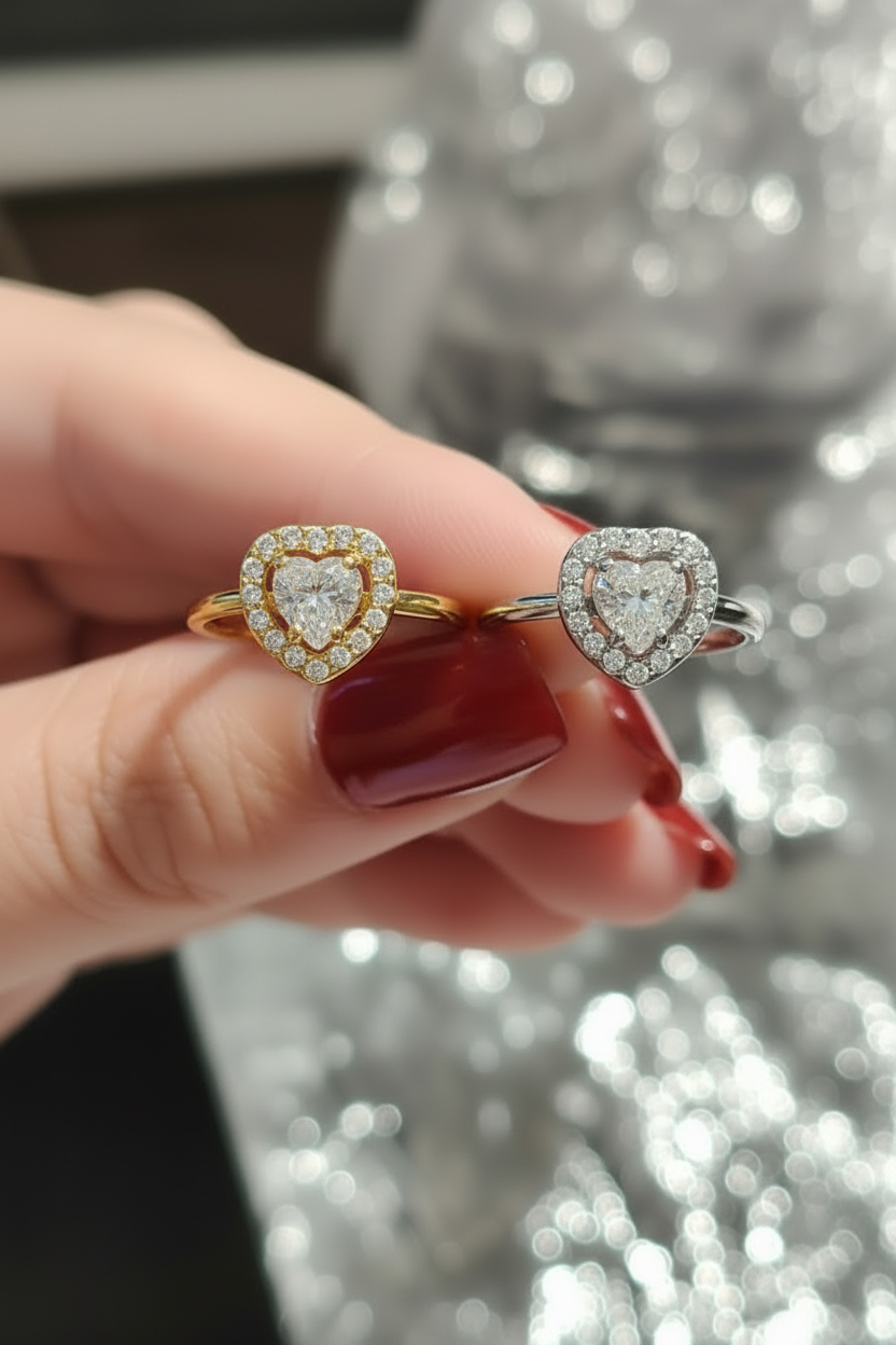 Anello cuore cristallo
