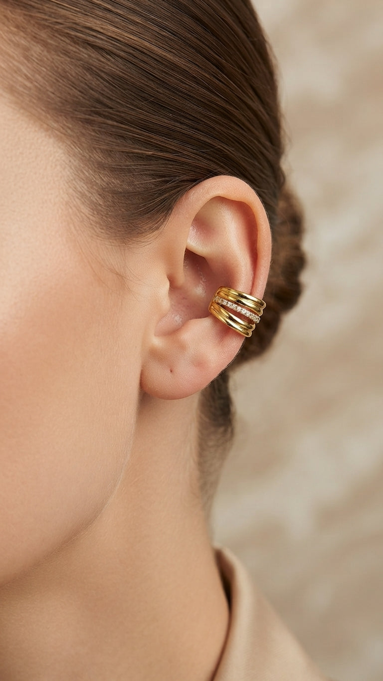 Ear Cuff line gold