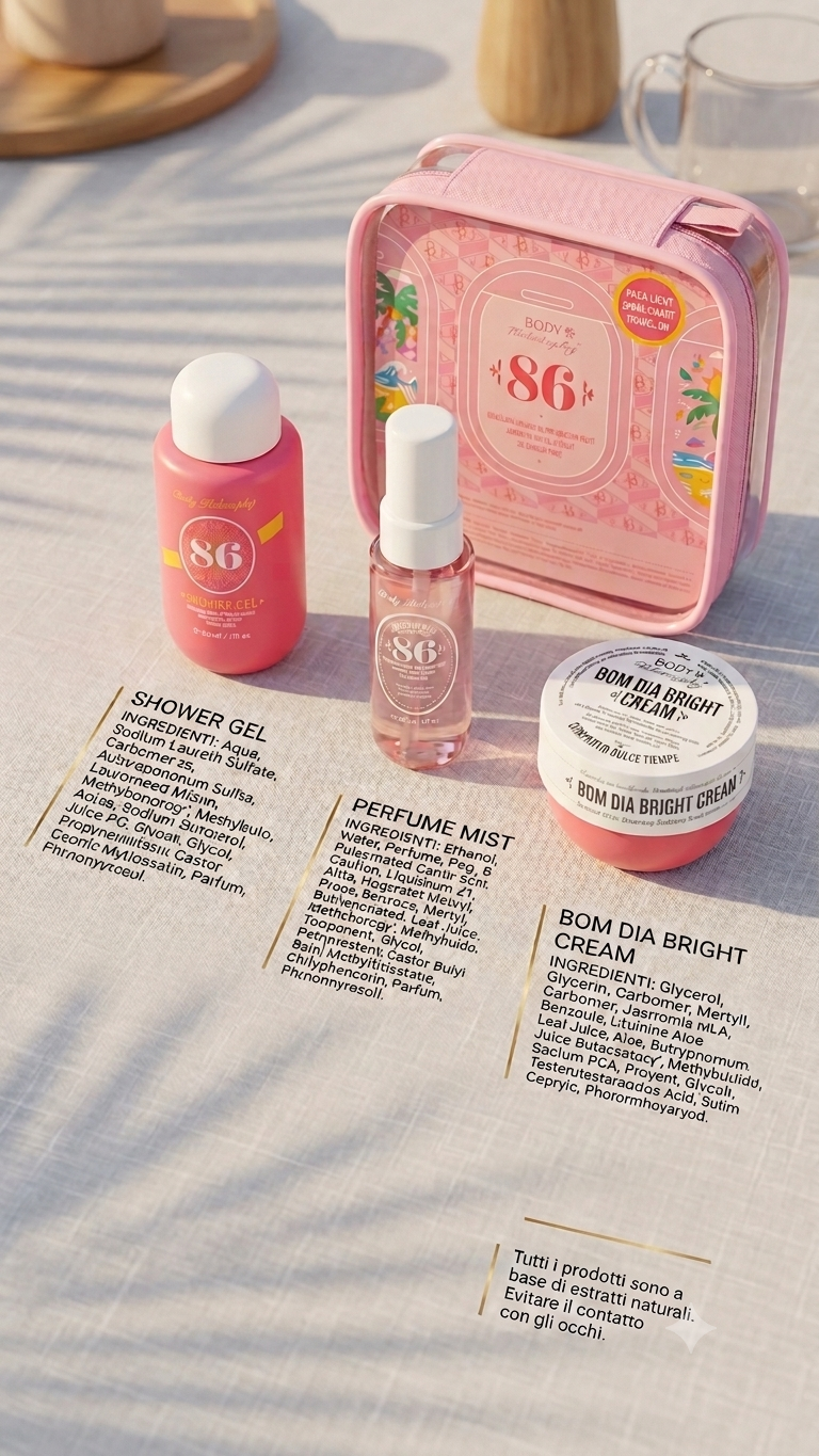 Kit da viaggio rosa