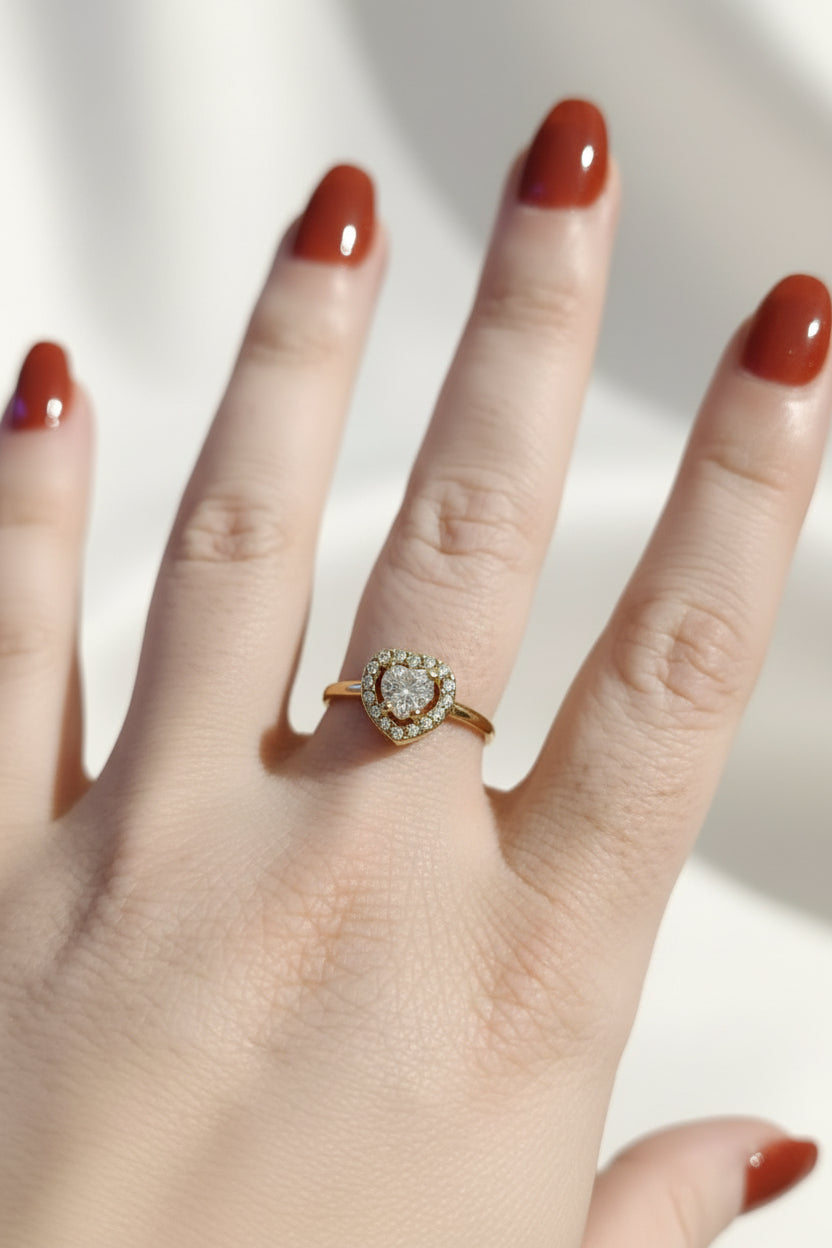 Anello cuore cristallo