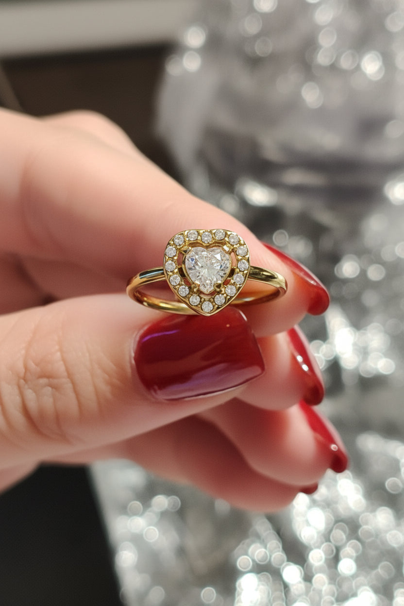 Anello cuore cristallo