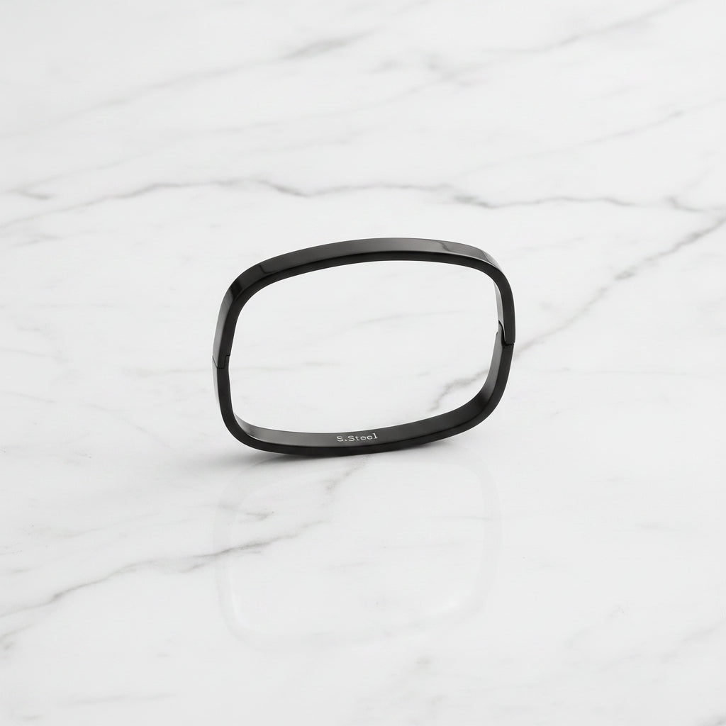 Bracciale rigido nero unisex