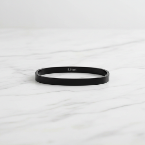 Bracciale rigido nero unisex