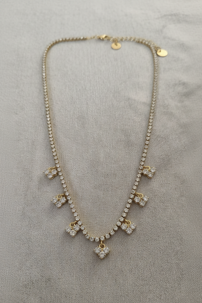 Collana tennis pendenti