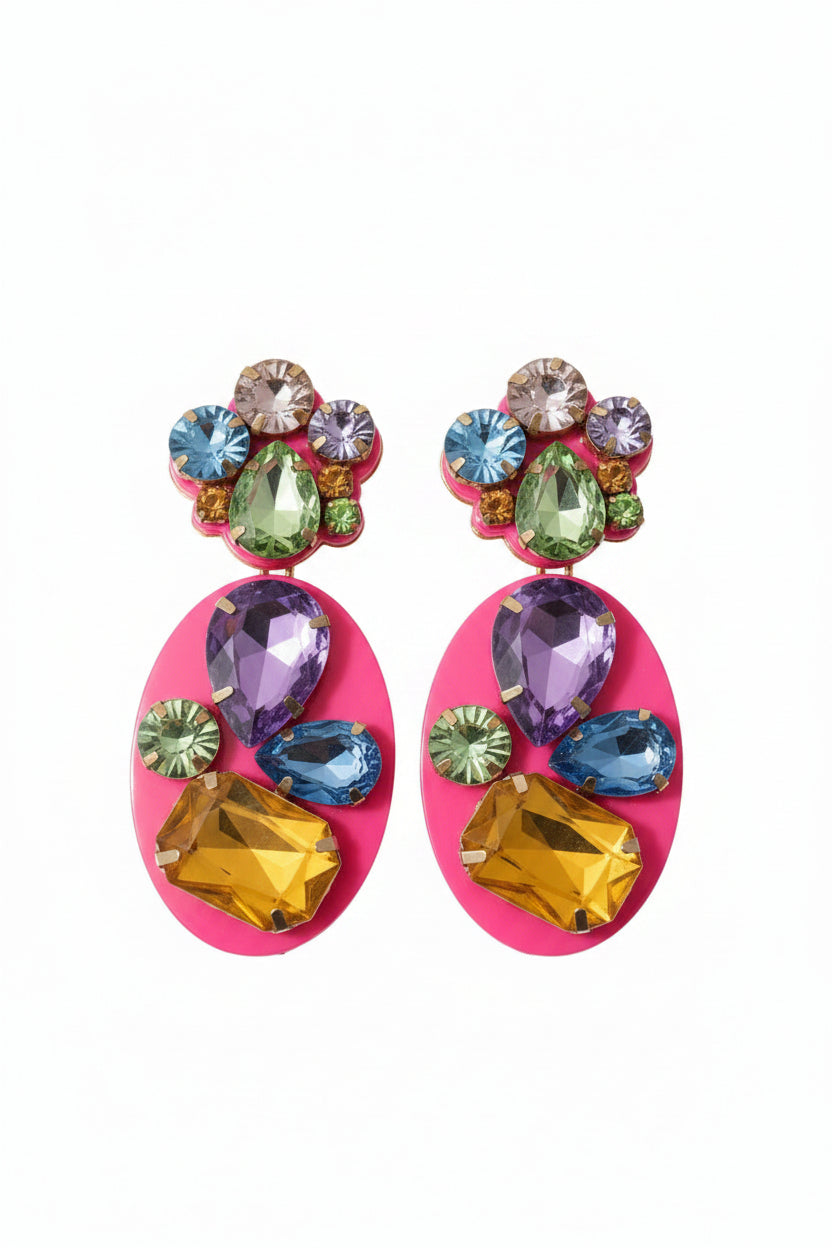 Orecchini cristalli multicolor