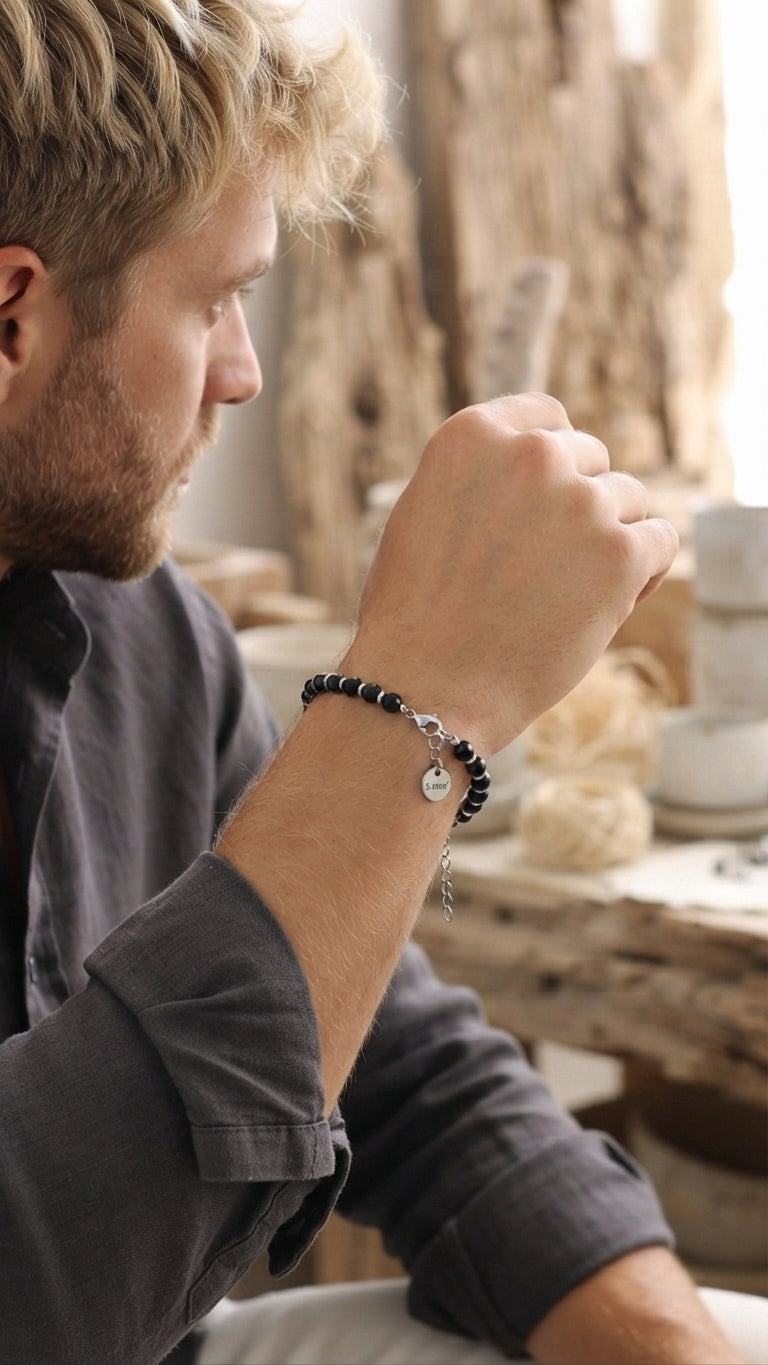 Bracciale cristal Steel Men