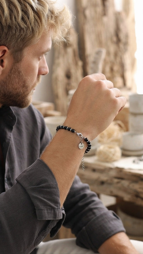 Bracciale cristal Steel Men