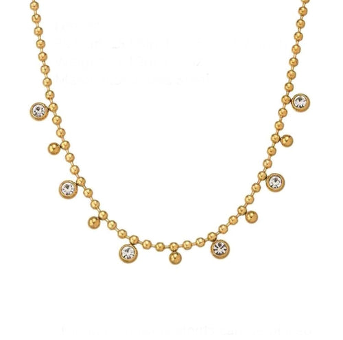 Collana brilla cristalli bianchi