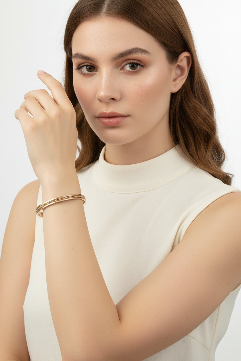 Bracciale rigido in rose Gold